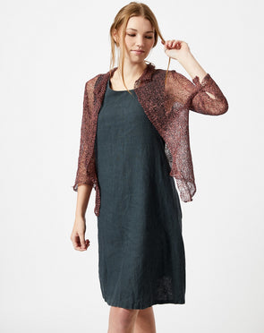 Gisela - Cardigan with Collar Knit Pattern - by Julie Weisenberger